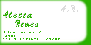 aletta nemes business card
